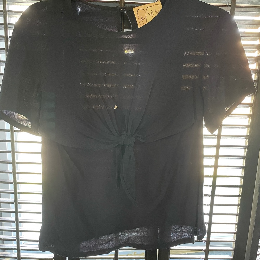 Tie front blouse